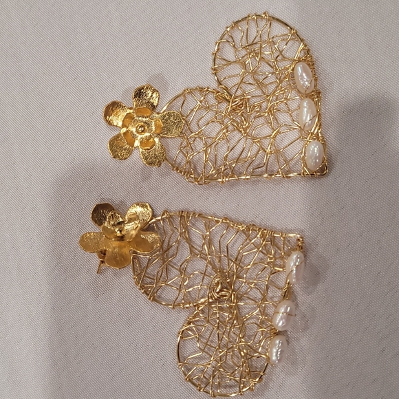 Heart earrings handmade - Picture 1 of 1